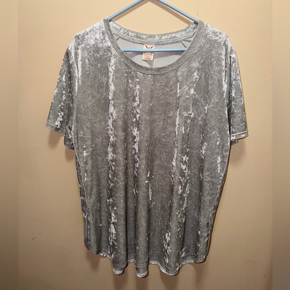 Faded Glory Gray Short Sleeve Top LOVE